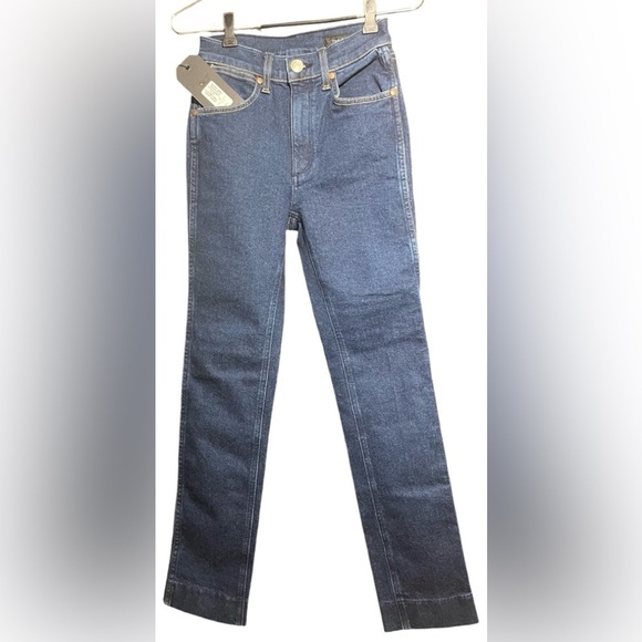 Rag & Bone Straight Vintage Cigarette Broken Bloo Dark wash Jeans size 23 NWT - Picture 6 of 13